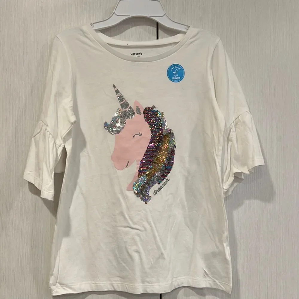 Uniqorn sequins white top